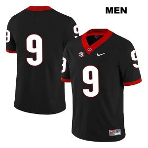 Men's Georgia Bulldogs NCAA #9 Nathan Priestley Nike Stitched Black Legend Authentic No Name College Football Jersey JRE8454VT